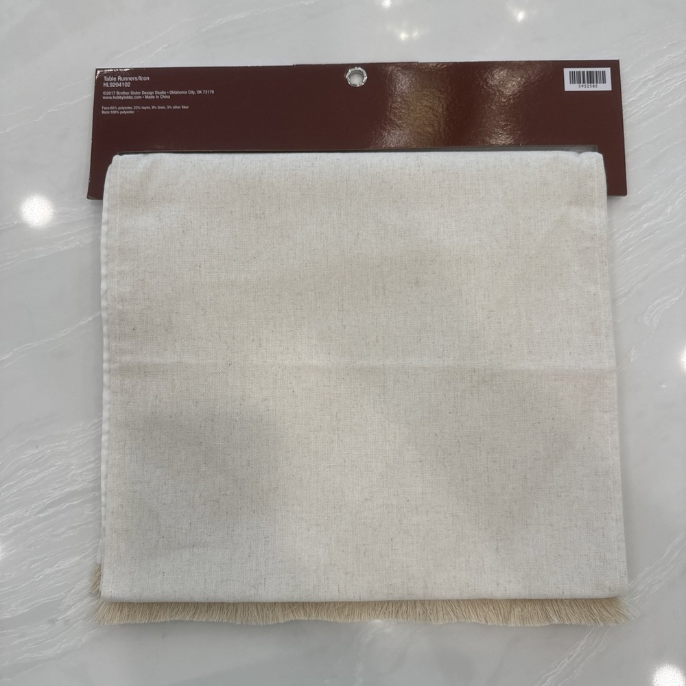 New Hobby Lobby Ivory Pumpkin Table Runner 13x72 inches - Picture 4 of 5